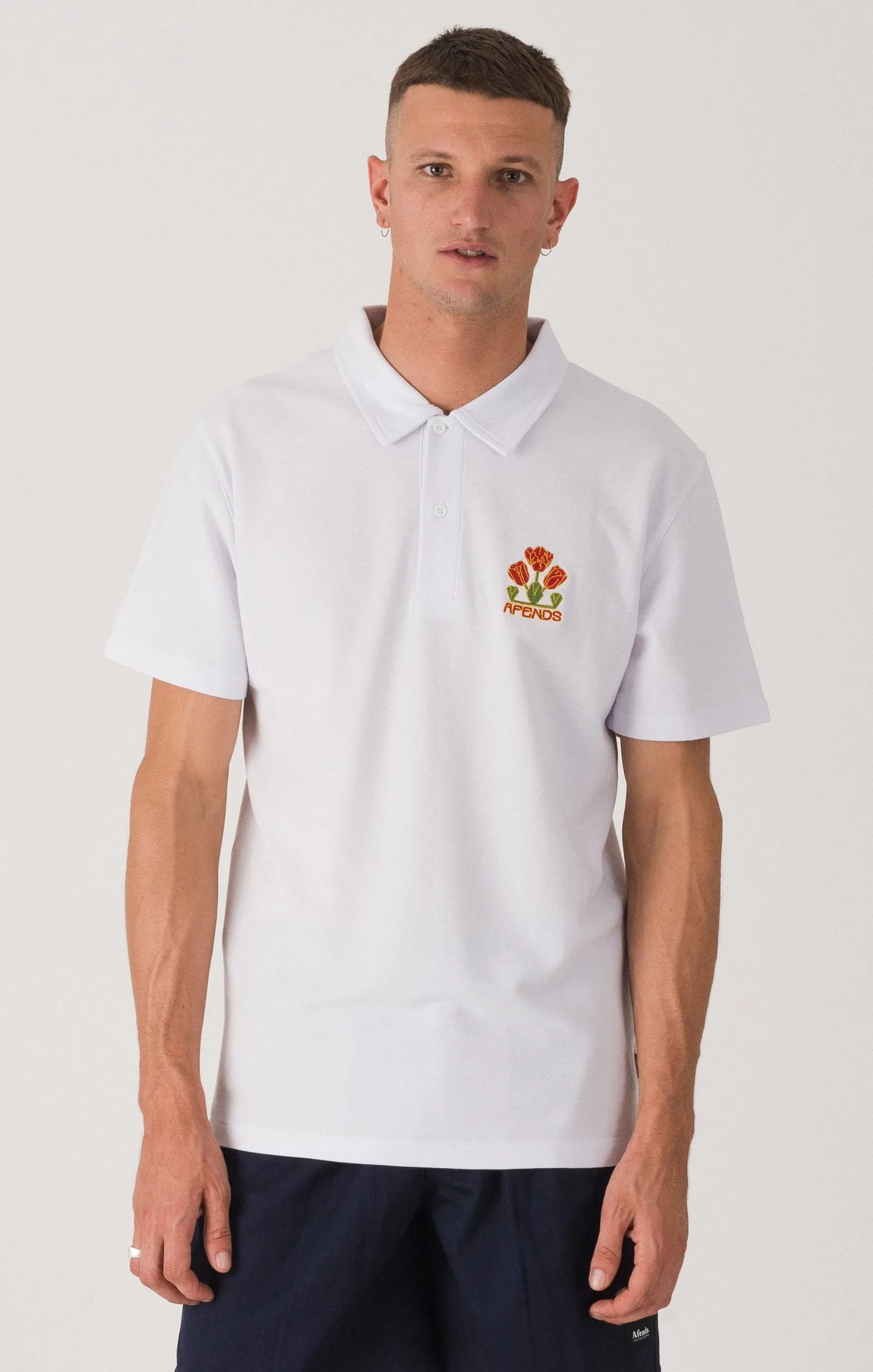 Afends Mens Plaque - Short Sleeve Polo Shirt