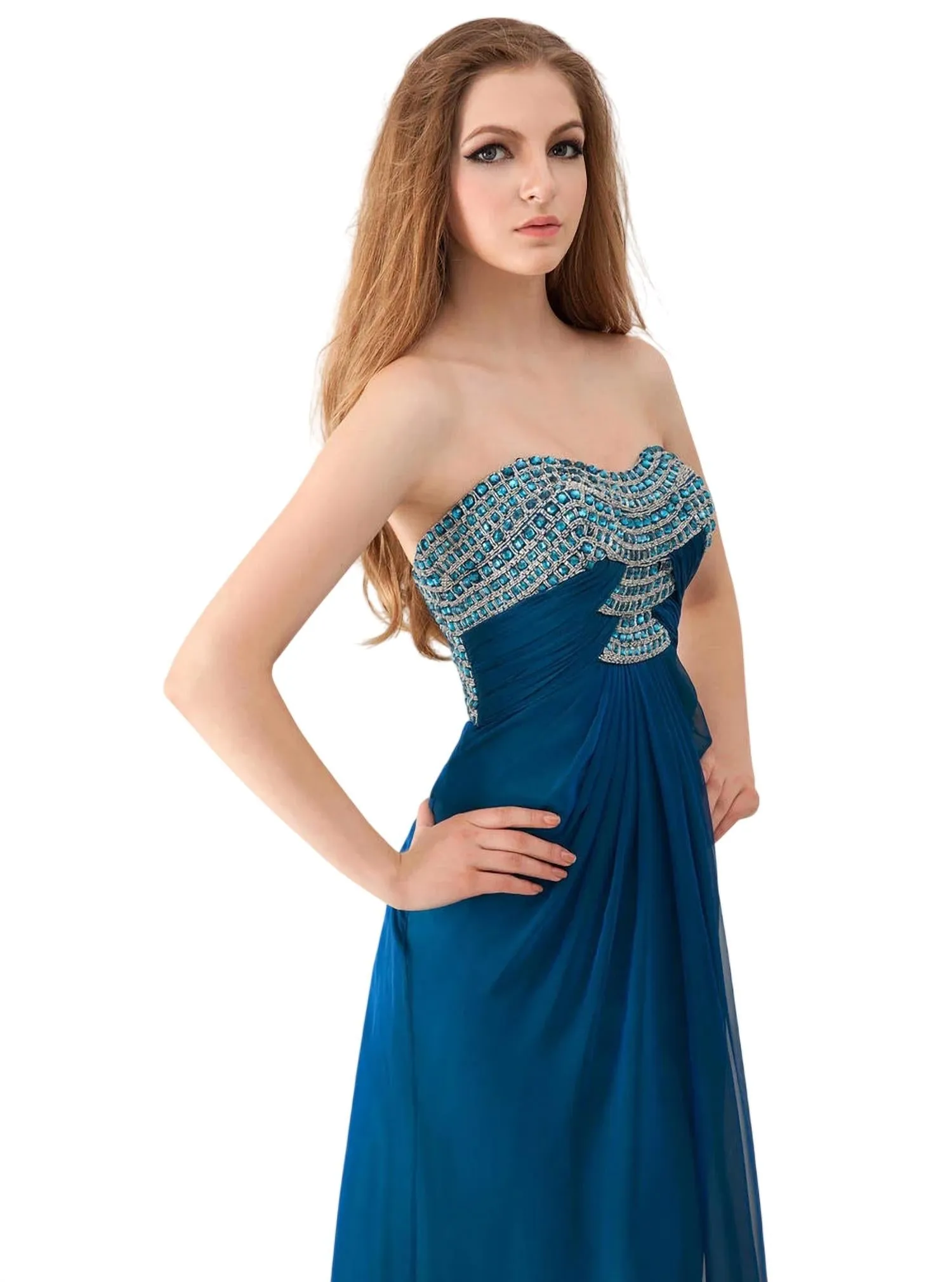 Angela & Alison - Chiffon Skirt Prom Dress