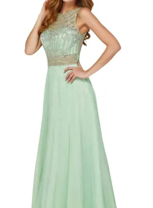 Angela & Alison - High Neckline Prom Dress