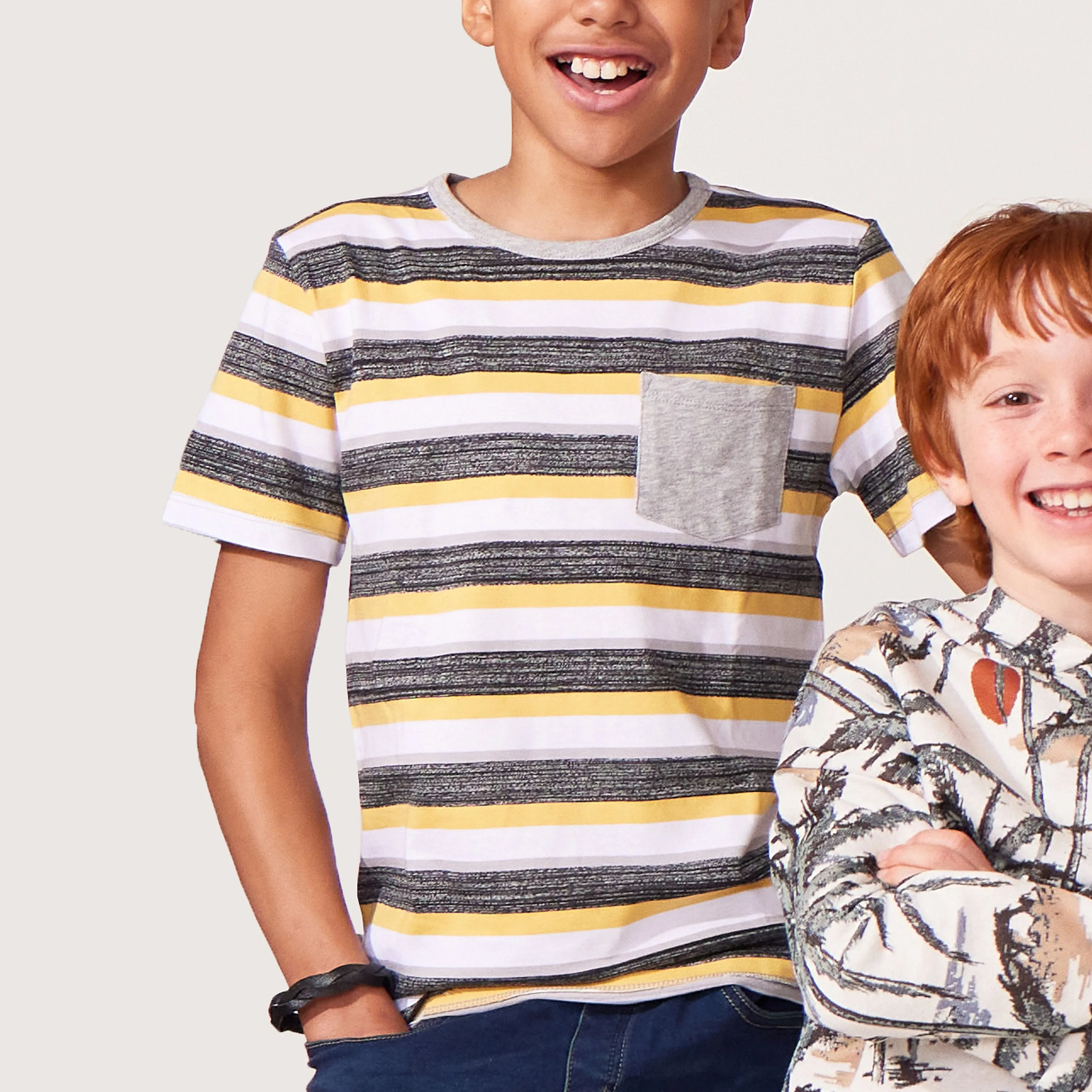 Brushstroke Stripe Pocket Tee