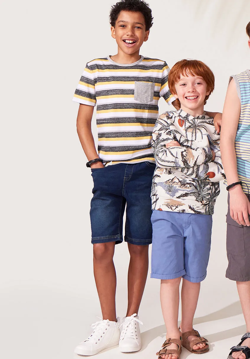 Brushstroke Stripe Pocket Tee