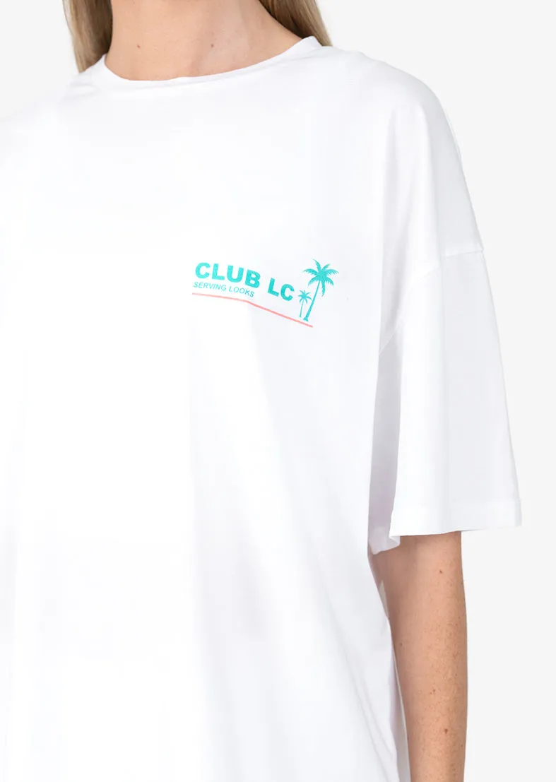Club LC Vintage Relaxed Graphic Tee White