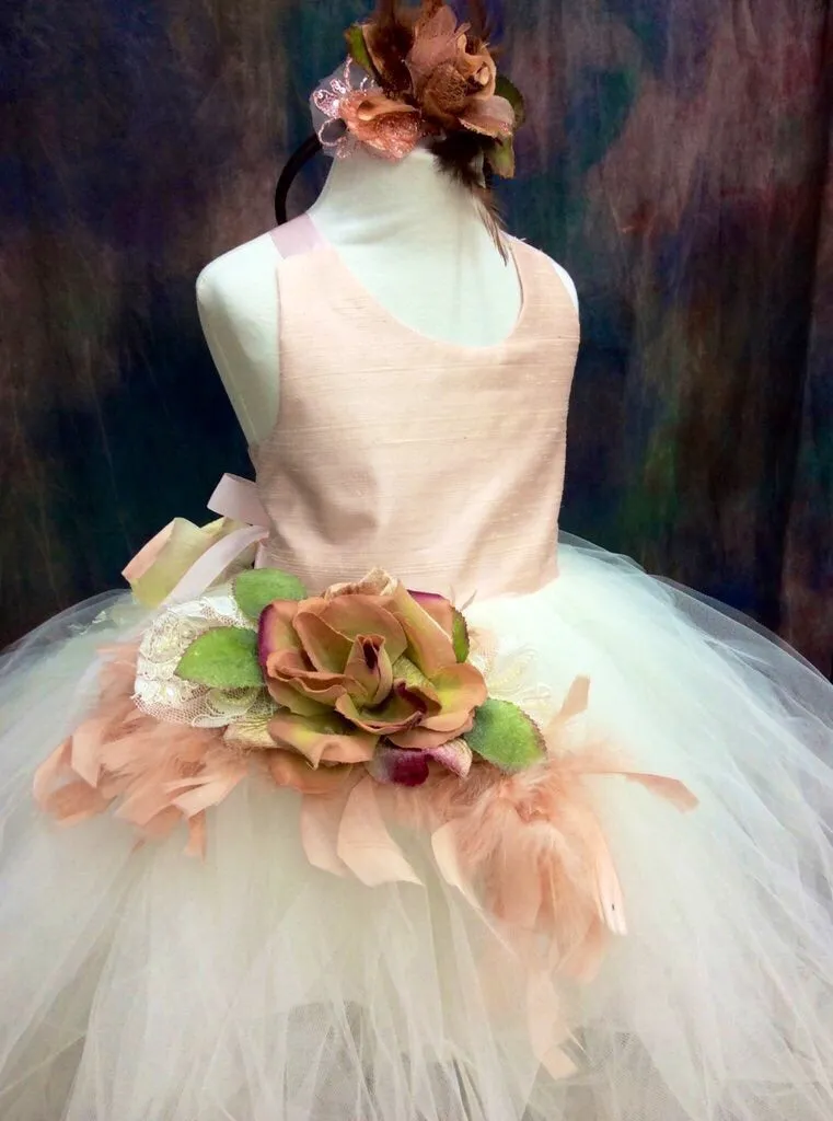 Flower girl tutu dress - photo prop - Rafaella