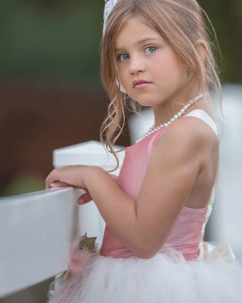 Flower girl tutu dress - photo prop - Rafaella