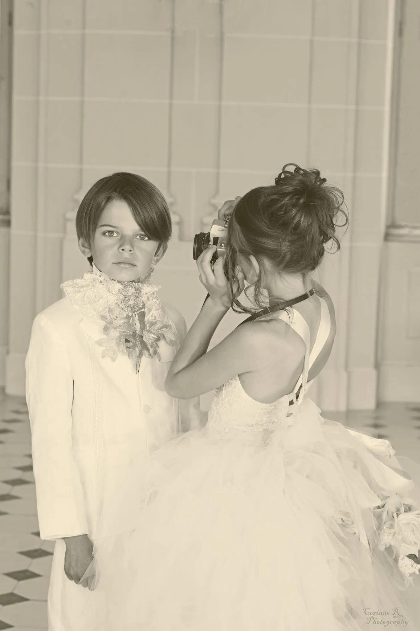 Flower girl tutu dress - photo prop - Rafaella