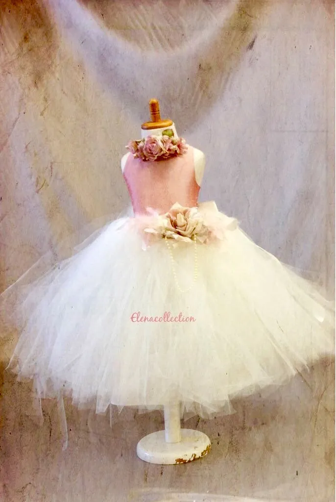 Flower girl tutu dress - photo prop - Rafaella