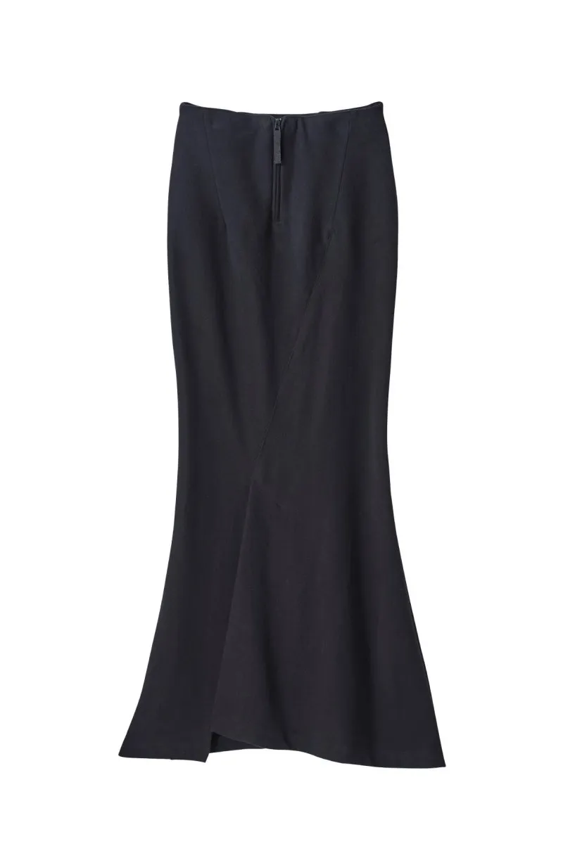 front zip mermaid skirt/2color