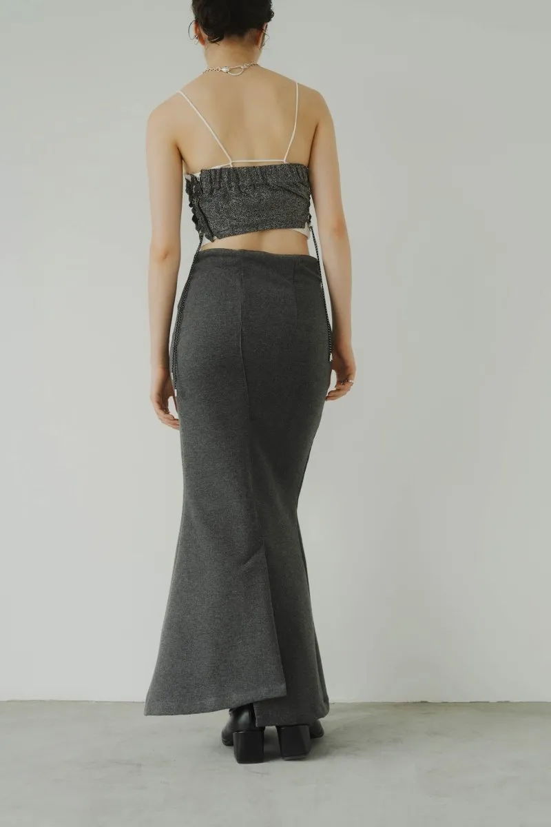 front zip mermaid skirt/2color