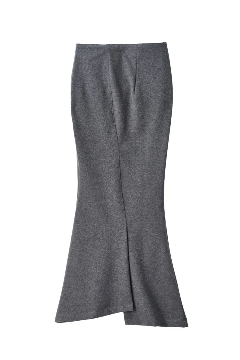 front zip mermaid skirt/2color
