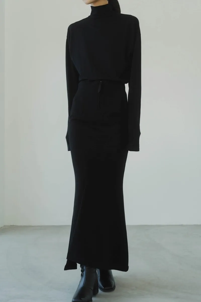 front zip mermaid skirt/2color