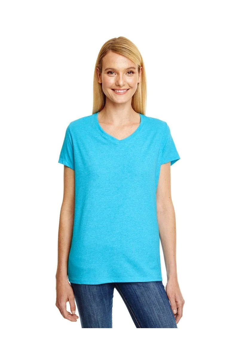 Hanes 42VT: Ladies' X-Temp® Triblend V-Neck T-Shirt