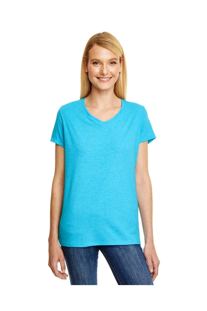 Hanes 42VT: Ladies' X-Temp® Triblend V-Neck T-Shirt
