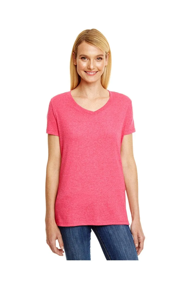 Hanes 42VT: Ladies' X-Temp® Triblend V-Neck T-Shirt