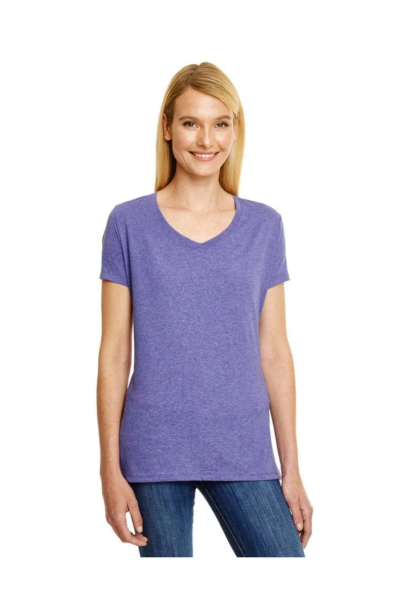 Hanes 42VT: Ladies' X-Temp® Triblend V-Neck T-Shirt