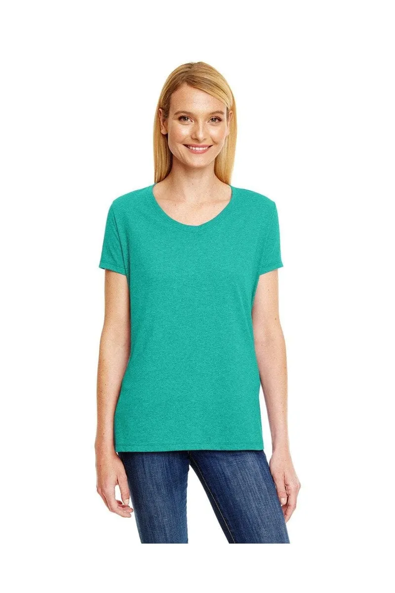 Hanes 42VT: Ladies' X-Temp® Triblend V-Neck T-Shirt