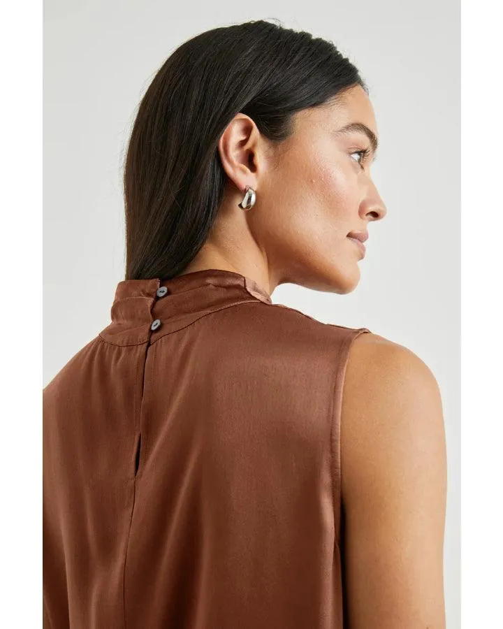 Kaleen Satin Crepe Tank Top