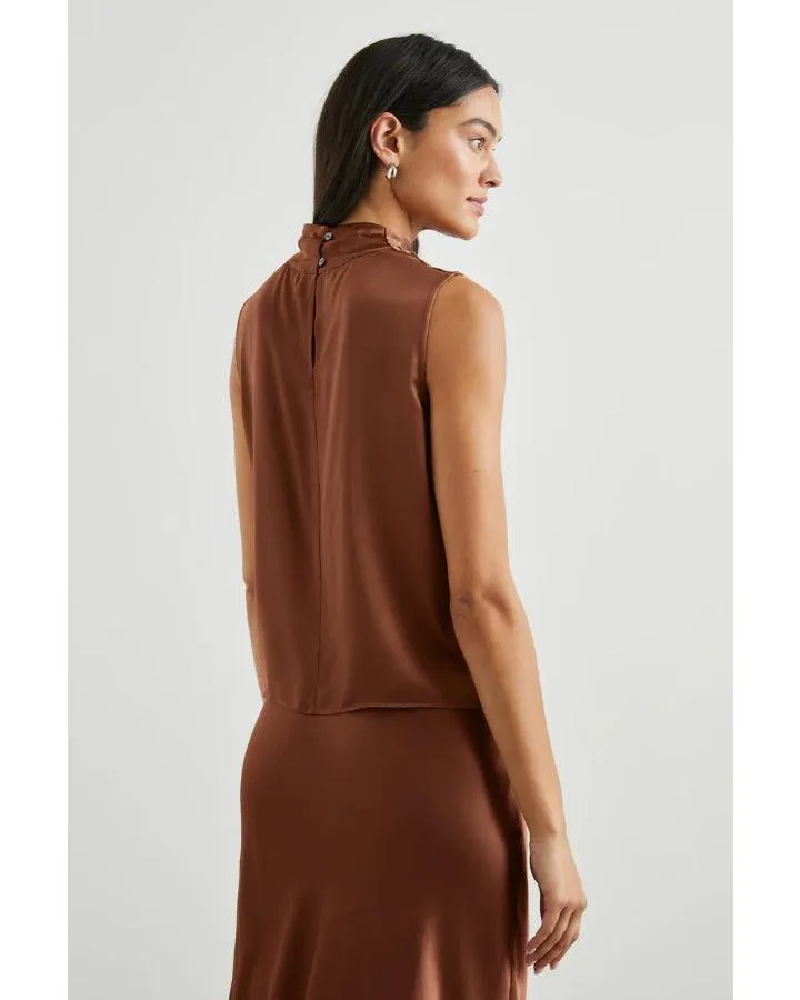 Kaleen Satin Crepe Tank Top