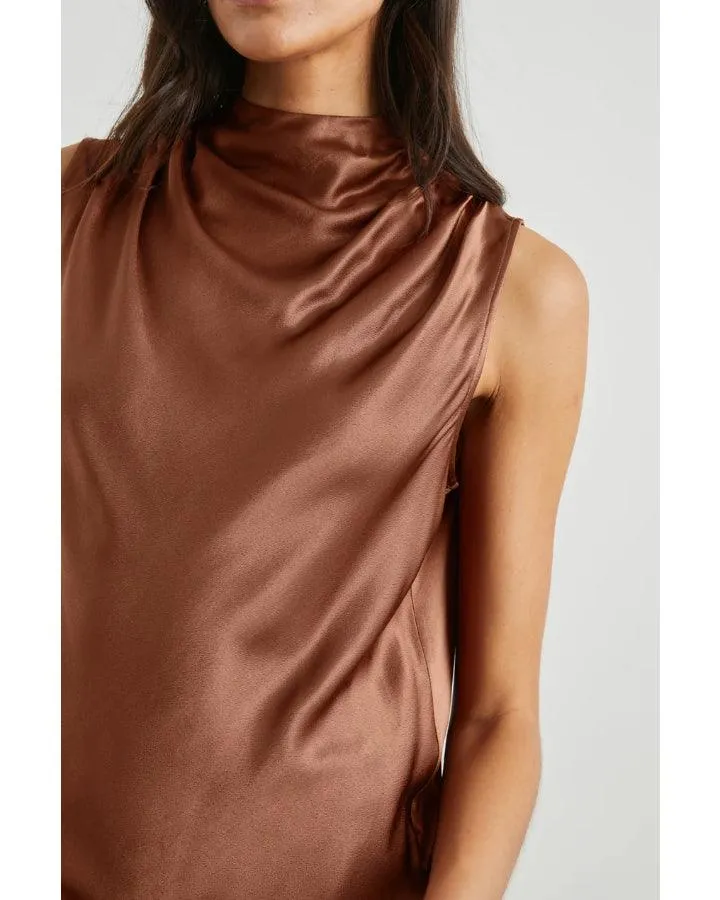 Kaleen Satin Crepe Tank Top