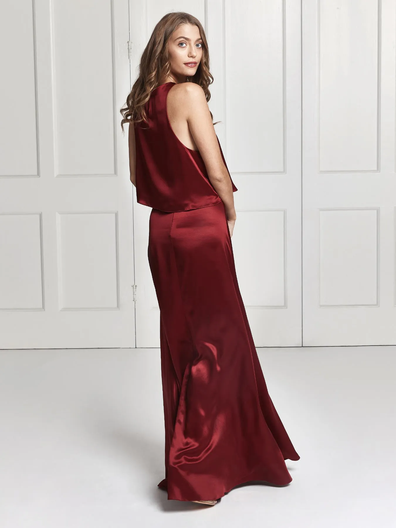 Lena skirt & top set - Deep red