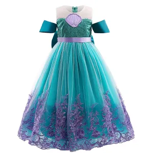 Little Mermaid Costume Ariel Dress for Girls Kids Birthday Party Halloween Cosplay Costumes 3-10 Years