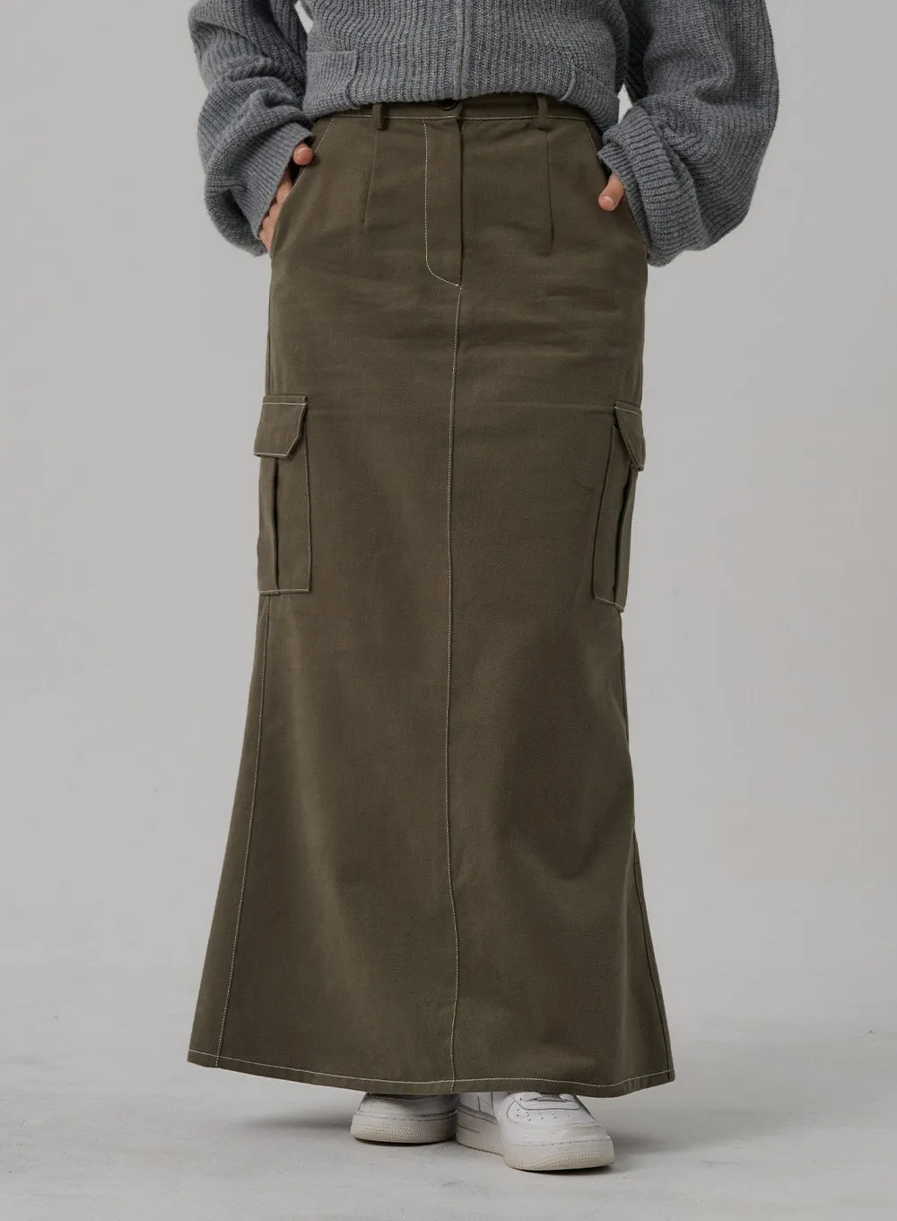 Mermaid Pocket Long Skirt CN03