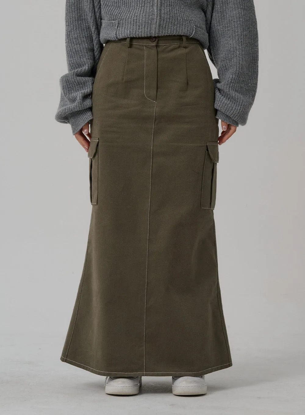 Mermaid Pocket Long Skirt CN03