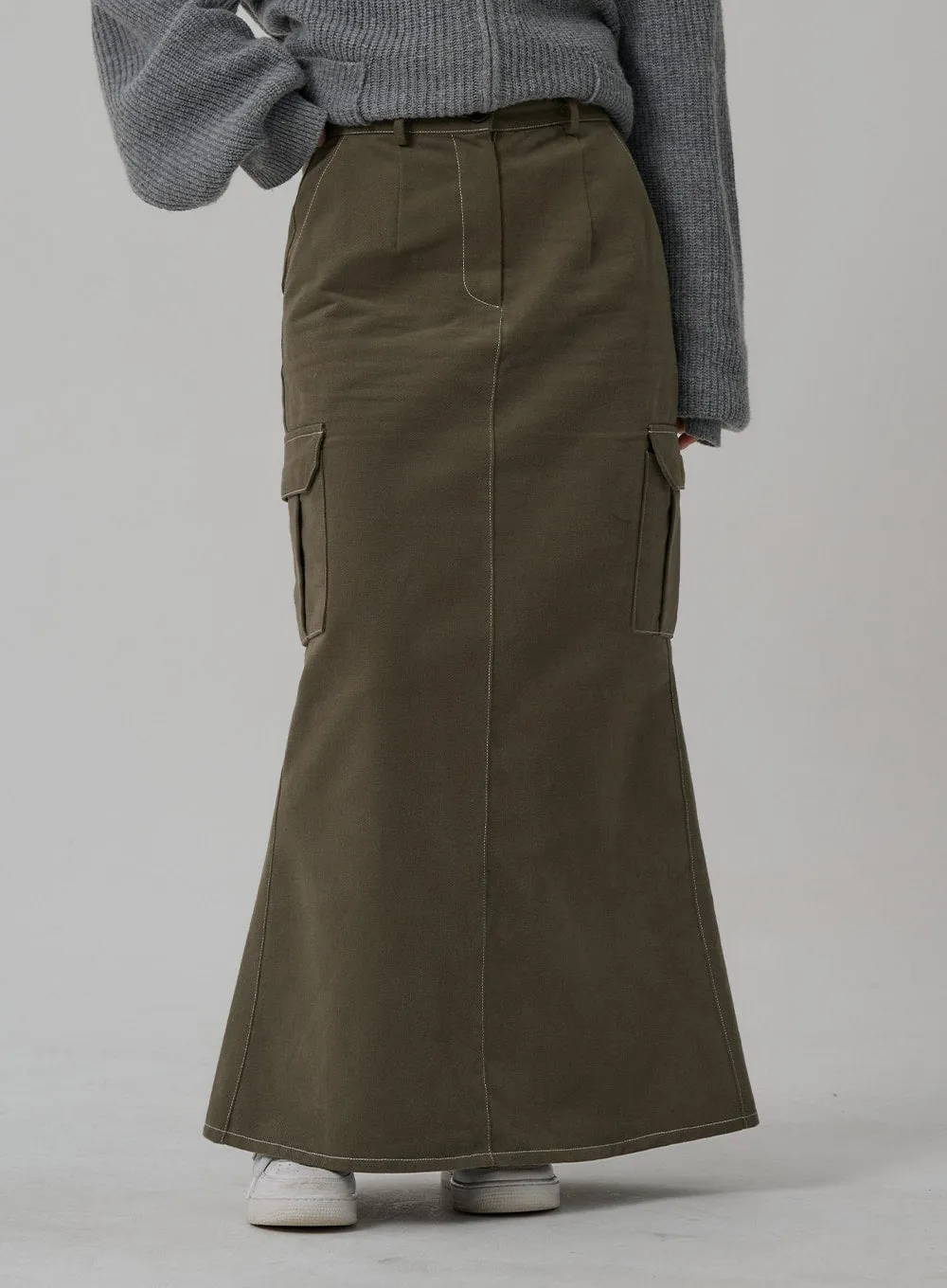 Mermaid Pocket Long Skirt CN03