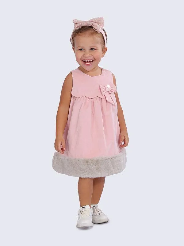 One Friday Pink Sleeveless Suede Dress