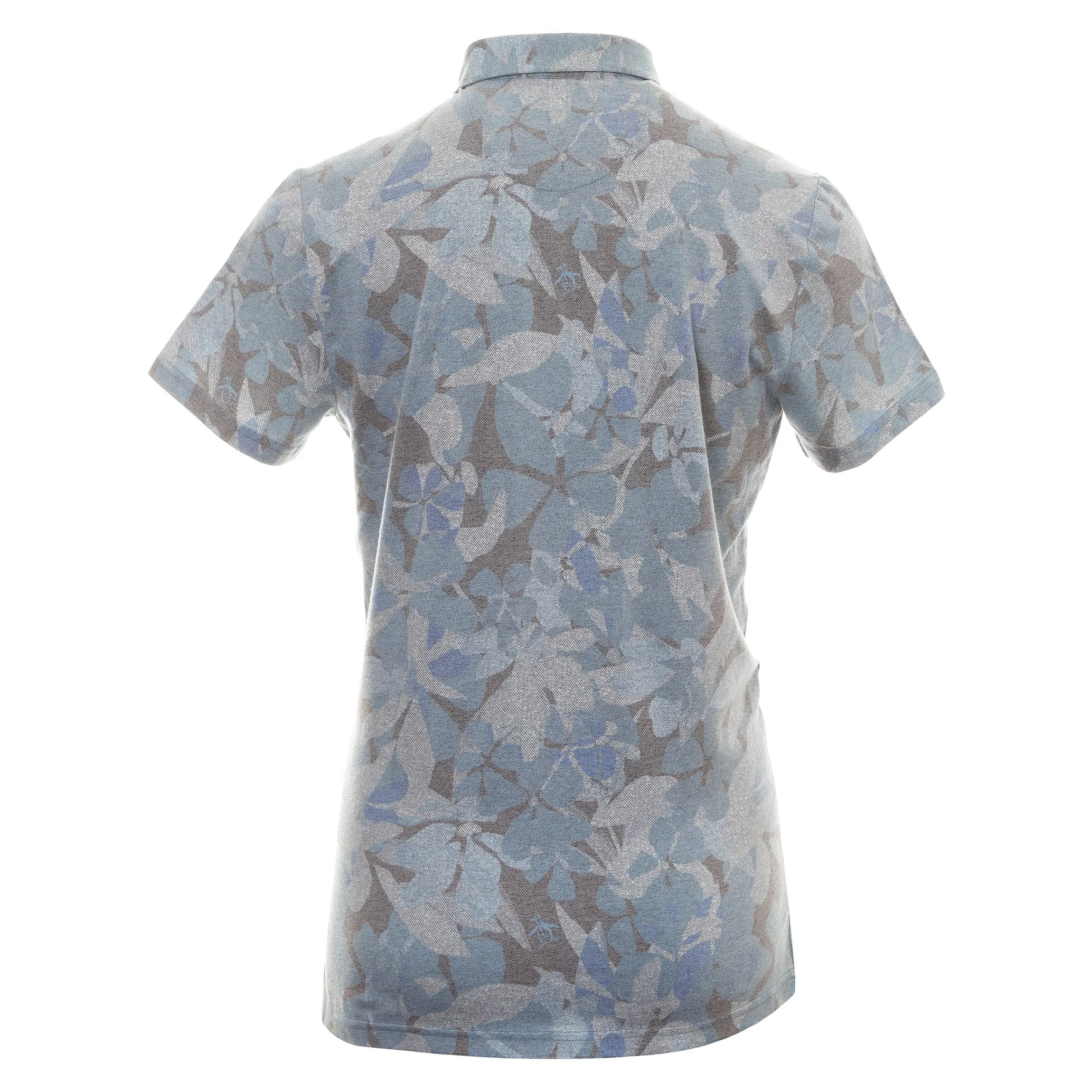 Original Penguin Mens Filtered Floral Camo Print Stretch Golf Polo Shirt - CAVIAR