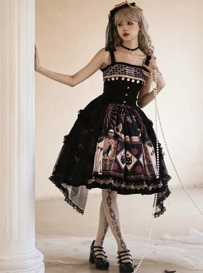 Puzi Suspender Lace Print   With Original Skirt Dress Design Kula