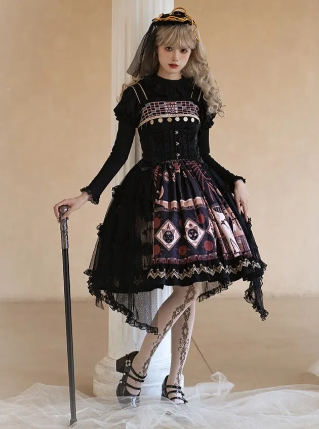 Puzi Suspender Lace Print   With Original Skirt Dress Design Kula