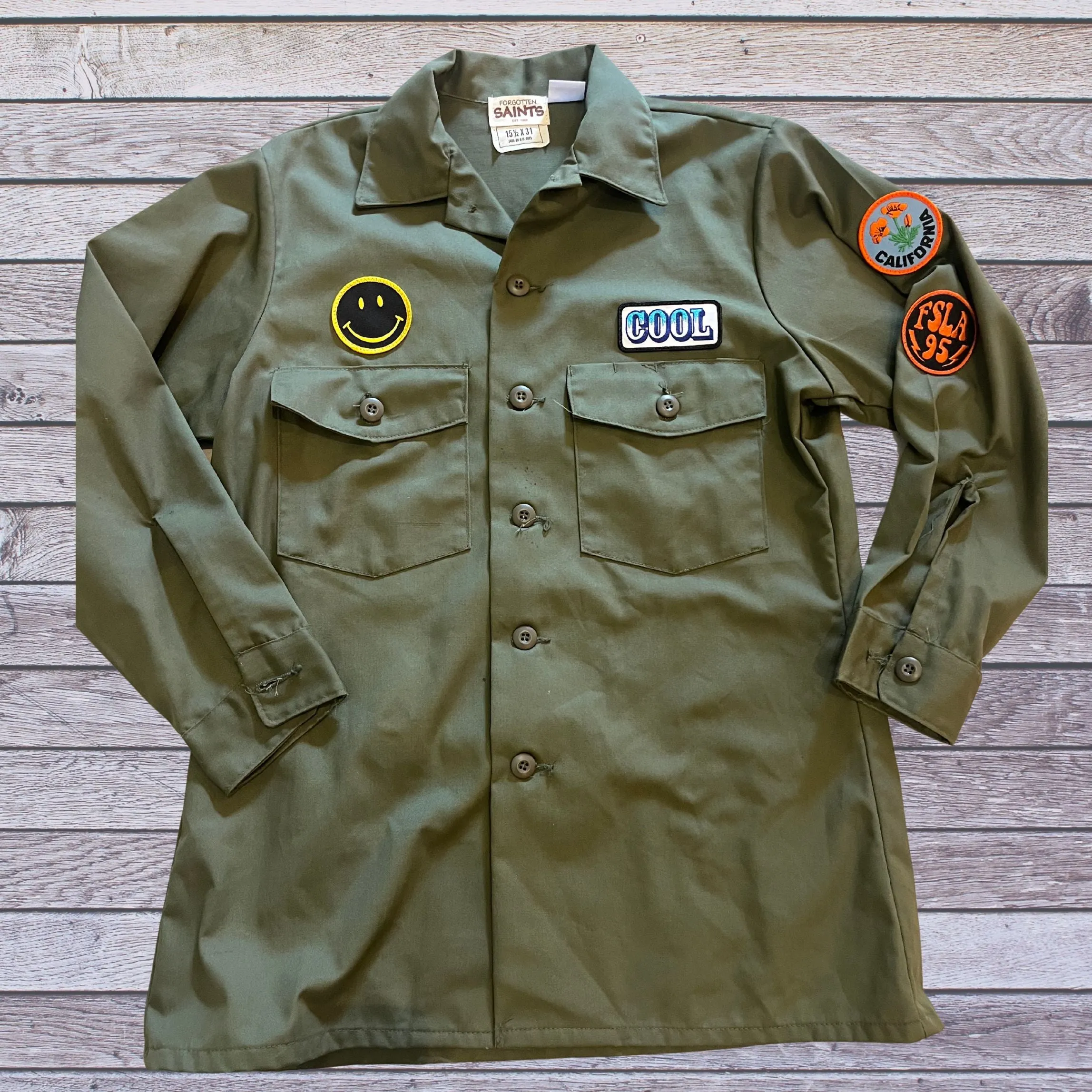 "Easy Rider Snoopy" Vintage Army Utility Jacket