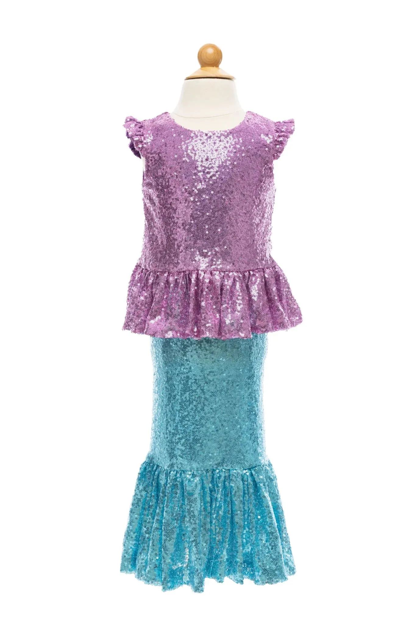 Sequins Sparkle Mermaid Top & Skirt Set *