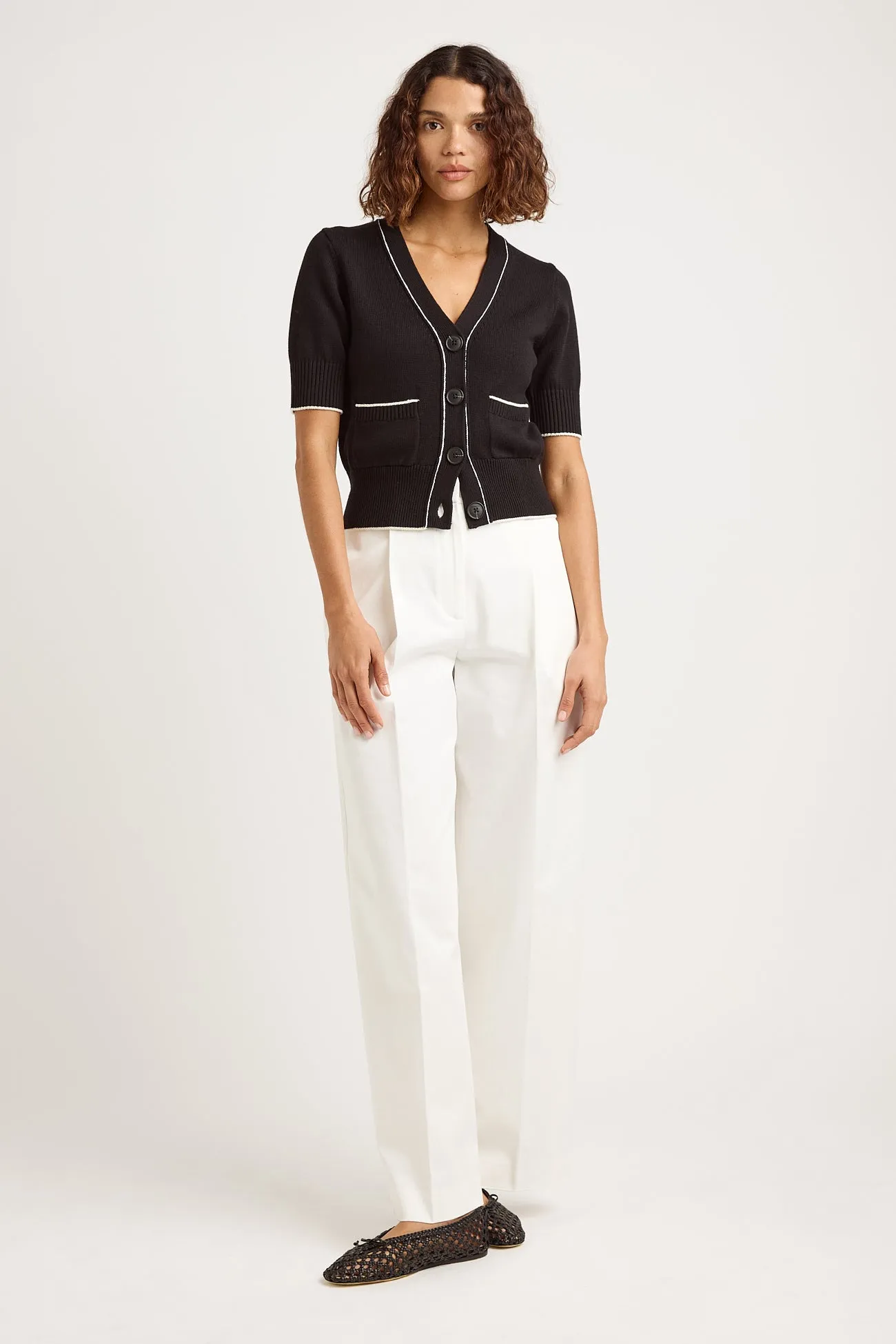 SHORT SLEEVE CARDIGAN