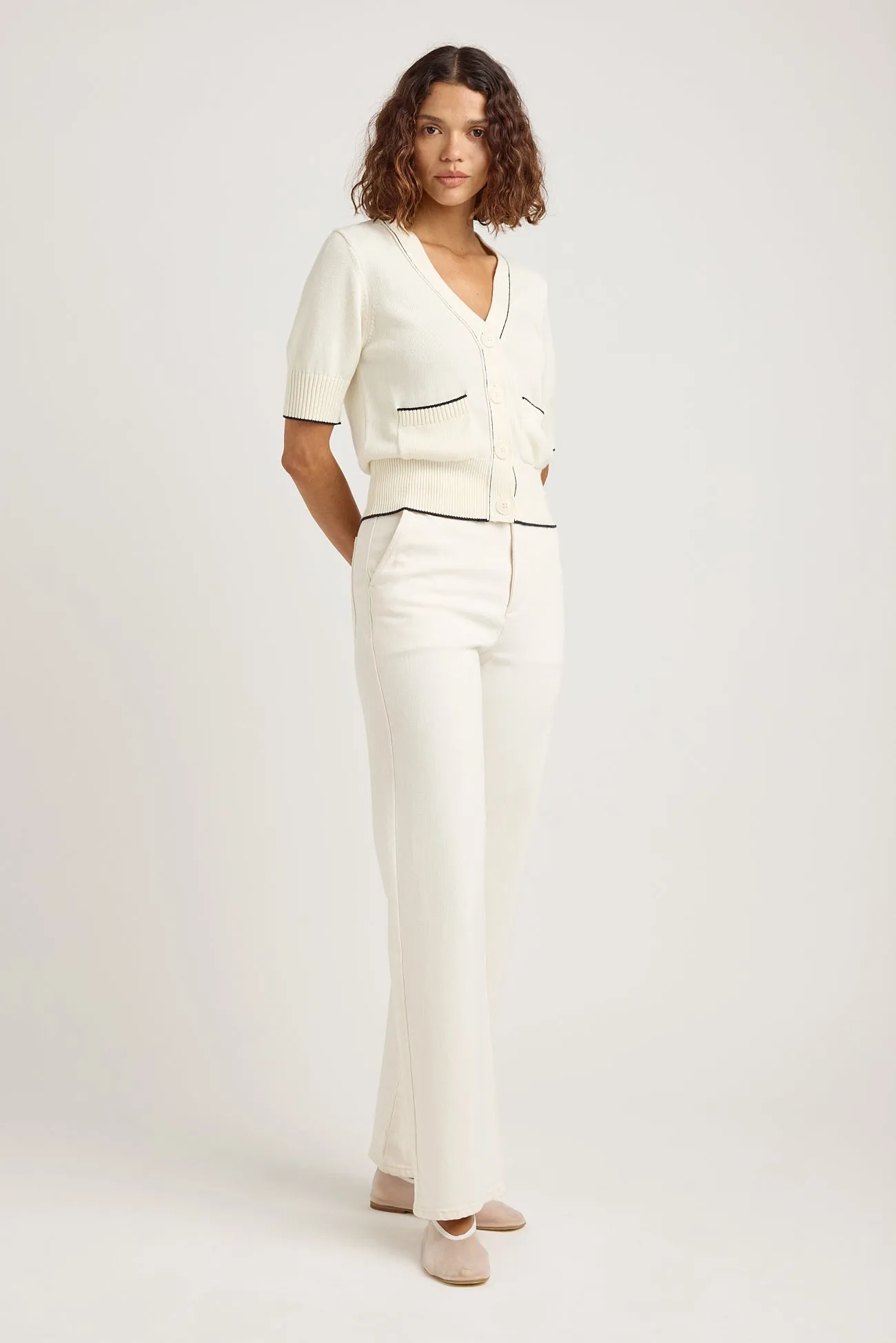 SHORT SLEEVE CARDIGAN