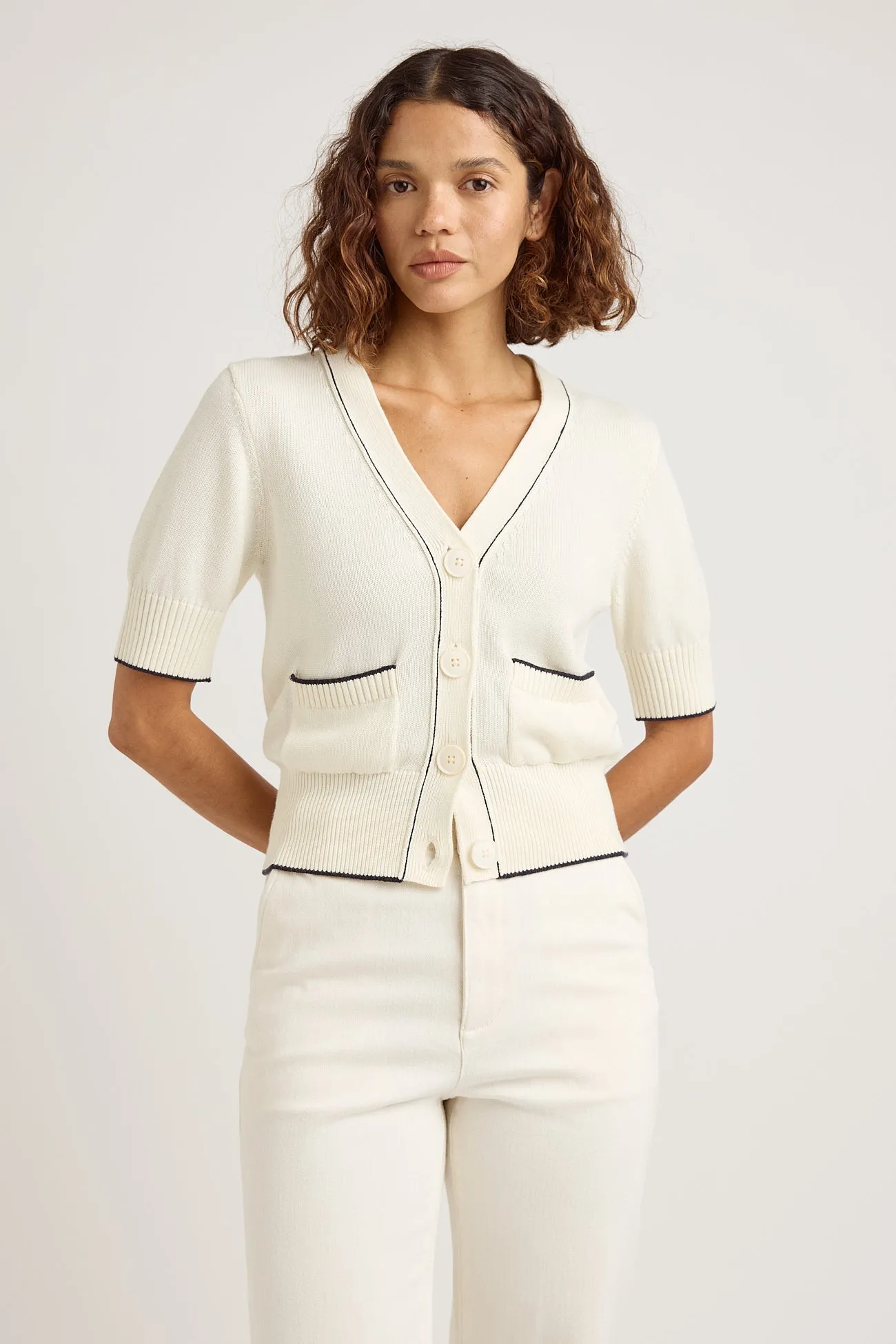 SHORT SLEEVE CARDIGAN