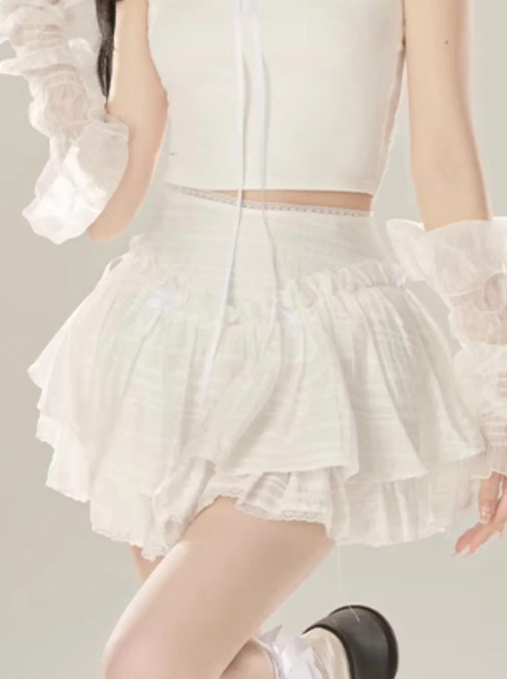 Skirt Lace White Cake