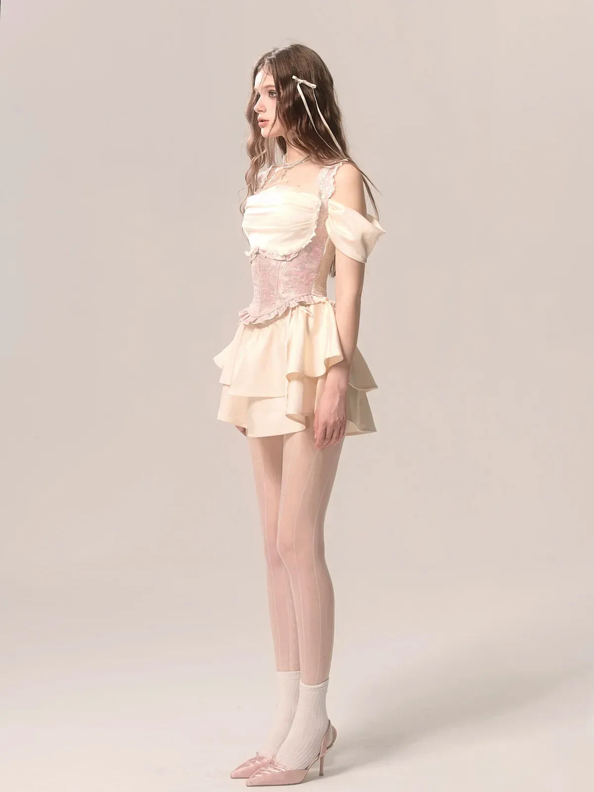 Suspender Skirt Niche Cake Romantic Lace Top French
