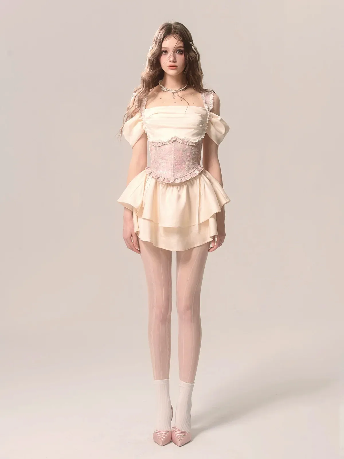 Suspender Skirt Niche Cake Romantic Lace Top French