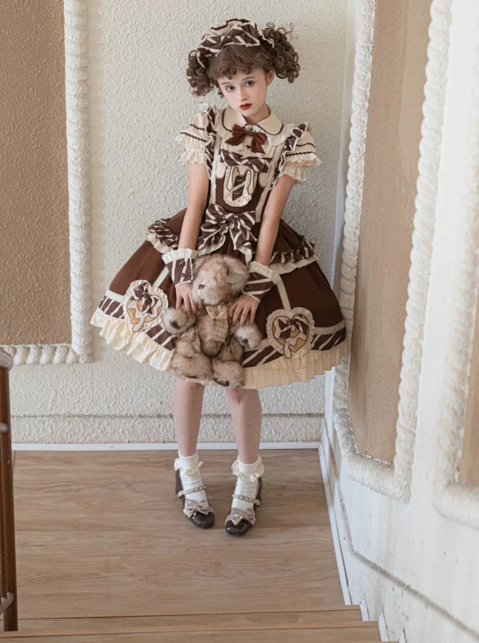 Sweet Ruffle   Blouse Skirt Arm Chocolate Warmers   Lace Ribbon Catsuit   Short Lolita
