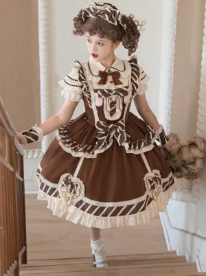 Sweet Ruffle   Blouse Skirt Arm Chocolate Warmers   Lace Ribbon Catsuit   Short Lolita