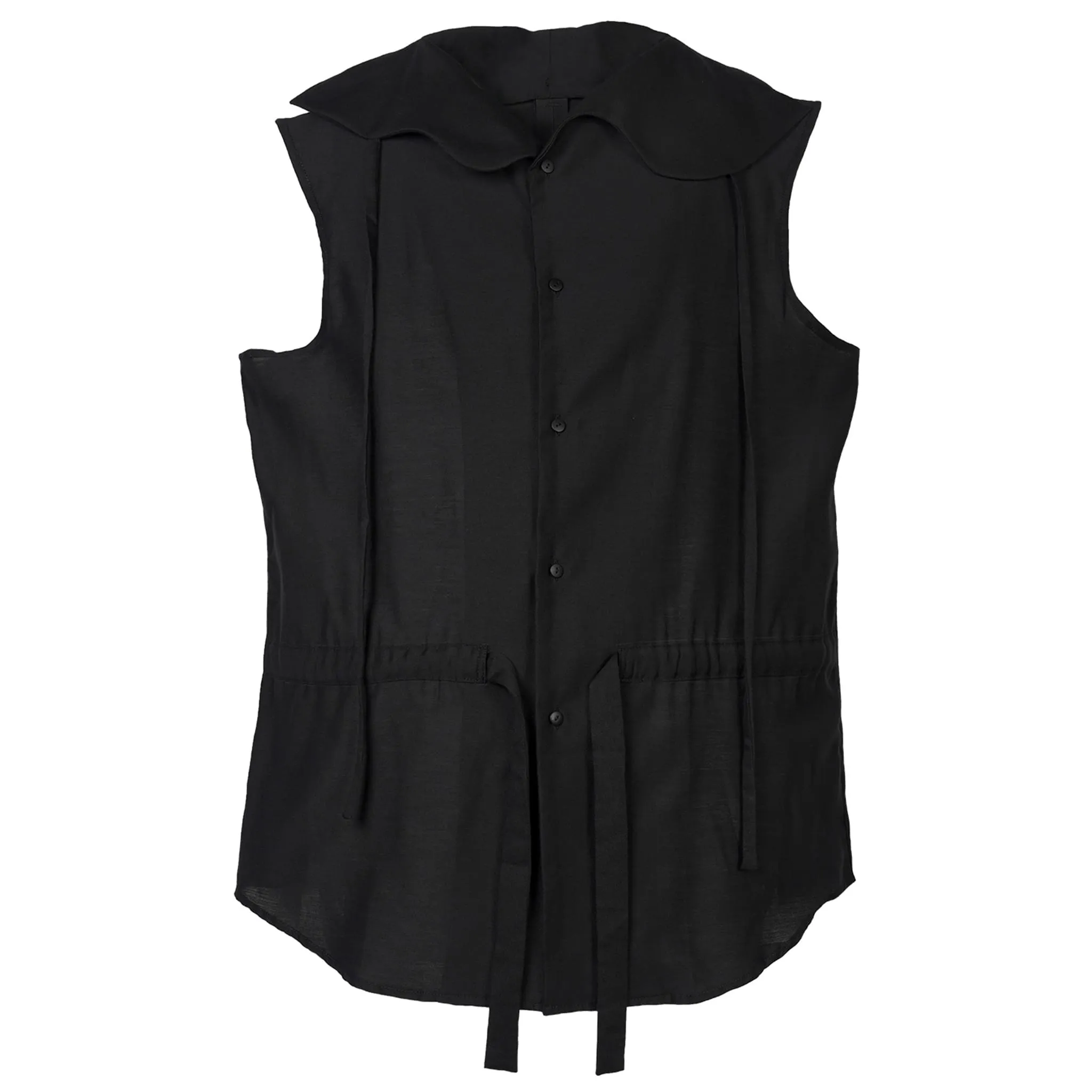 Transforming-Collar Shirt Without Sleeves