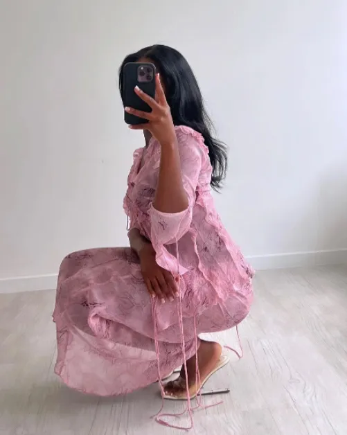 Two-piece maxi skirt ruffles set
