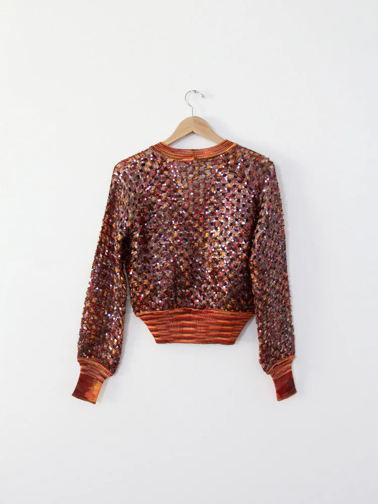 vintage sequin cardigan